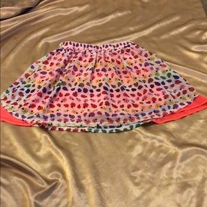 Girls rainbow ladybug skirt